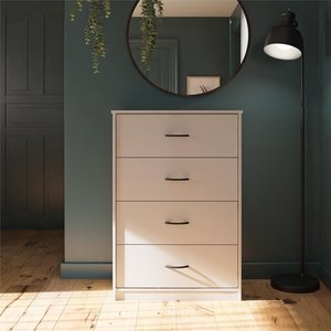 lot 45258 image: Mainstays Classic 4 Drawer Dresser,Dove Gray