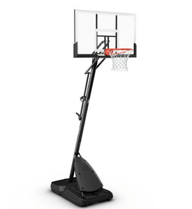 lot 45273 image: Spalding 54 In. Shatter-proof Polycarbonate Portable Basketball Hoop