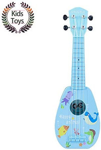 lot 30800 image: YOLOPARK Mini Guitar Ukulele Toy for Kids, 4 Strings Keep Tones Can Play Not Electronic Ukulele, Children Musical Instruments Educational Toys for Beginner (Blue, 17)