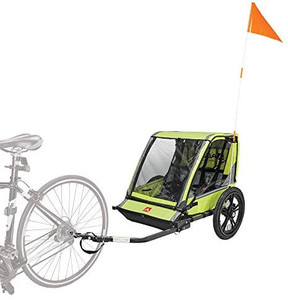lot 30810 image: Allen Sports Hi-Viz 2-Child Bicycle Trailer, Model ET2-G ($137.60)