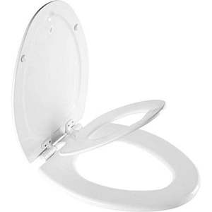 lot 31958 image: MAYFAIR 188SLOW 000 NextStep2 Toilet Seat with Built-In Potty Training Seat, Slow-Close, Removable that will Never Loosen, ELONGATED, White