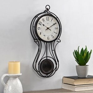 lot 31985 image: FirsTime Harwick Pendulum Wall Clock Black 20 in