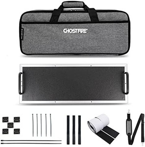 lot 31990 image: Ghost Fire Guitar Pedal Board Aluminum Alloy Effect Pedalboard with Carry Bag,V series (F-LITTLE 20��20x7��)