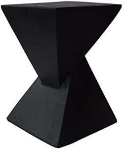 lot 31996 image: Christopher Knight Home 305826 Jerod Light-Weight Concrete Accent Table, Black ,sold as is