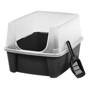lot 32011 image: IRIS Litter Box with Shield and Scoop Black