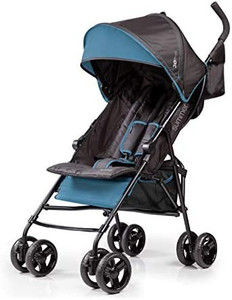 lot 32016 image: Summer 3Dmini Convenience Stroller, BlueBlack �� Lightweight Infant Stroller with Compact Fold, Multi-Position Recline, Canopy with Pop Out Sun Visor a