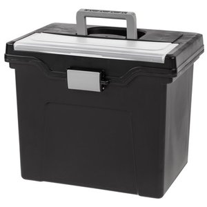 lot 32036 image: IRIS Plastic Portable Storage Legal File-Box Black