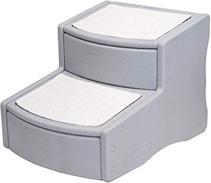 lot 32039 image: Pet Gear Easy Step II Pet Stairs, 2 Step for CatsDogs up to 75-pounds, Portable, Removable Washable Carpet Tread, No Tools Required
