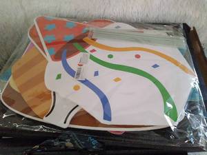 lot 45939 image: STORMWIND Large Size 8 Pack Colorful Happy Birthday Yard Signs with Stakes. Uniquely Designed Outdoor Birthday Party Lawn Signs with Vivid Color. Yard Decorations Perfect for Kids