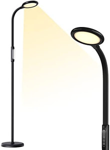 lot 46828 image: Meross Smart LED Floor Lamp, Dimmable Floor Lamp Supports HomeKit, Alexa, Google Assistant, 3-in-1 Standing LED Floor Lamp for Living Room, Bedroom with Gooseneck, Tunable White, Remote & App Control