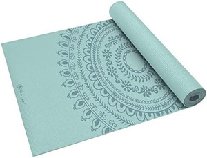 lot 46838 image: Gaiam Yoga Mat - Premium 6mm Print Extra Thick Non Slip Exercise & Fitness Mat for All Types of Yoga, Pilates & Floor Workouts (68L x 24W x 6mm Thick) - not exact stock photo