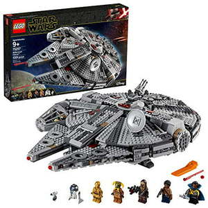lot 46859 image: LEGO Star Wars The Rise of Skywalker Millennium Falcon 75257 Starship Model Building Kit and Minifigures (1 351 Pieces)