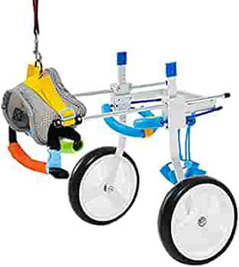 lot 46872 image: Brand YUEG YUEG Dog Wheelchair Scooter Adjustable Animal Exercise Wheels Disabled Dog Assisted Walk Car Pet Mobility Wheel for Handicapped Hind Limb Rehabilitation SM