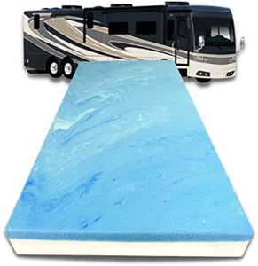 lot 46906 image: FoamRush 6-Inch Bunk (30 x 80) Mattress Cooling Gel Memory Foam RV Mattress Replacement, Medium Firm, Comfort, Pressure Relief Support, Made in USA, Travel Camper Trailer Truck, Cover Not Included