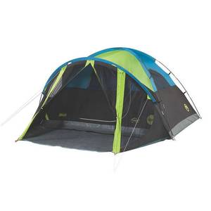 lot 46932 image: Coleman� 4-Person Carlsbad�� Dark Room�� Dome Camping Tent with Screen Room 2 Rooms Green