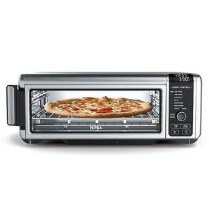 lot 47356 image: Ninja - Foodi 8-in-1 Digital Air Fry Oven, Toaster, Flip-Away Storage, Dehydrate, Keep Warm - Stainless SteelBlack