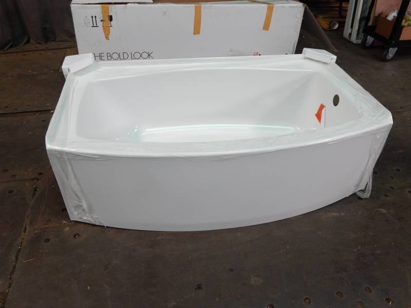 KOHLER K1118RA0 Expanse 60" x 30" To 36" Curved Alcove Bath with