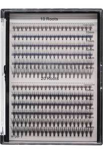 lot 31098 image: 240Pcs - ,Large Amount Mixed Size Cluster False Eyelshes 10Roots and 20 Roots Nature Long Individual Fake Eye Lashes Soft and Light Volume Eye Lashes Extensions (10-11-12-13-14mm mixed) Lot of 2