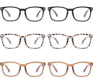 lot 31104 image: BLS 6 Pack Reading Glasses Blue Light Blocking, Fashion Square Computer Readers Anti Glare Eye StrainUV Ray Blockers Eyeglasses WomenMen (LeopardBlackBrown, Magnification 2.0)