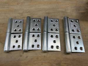 lot 31105 image: OTTFF 4 Pcs 5 inch Lift Off Hinges LeftRight Handed with 10 Mounting Countersunk Holes, Detachable Door Flag Hinge, 360 Degree Rotation Butt Hinges, Carbon Steel Rising Butt Door Gate Hinge