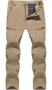 lot 31121 image: TACVASEN Mens Fleece Lined Pants Softshell Ski Tactical Military Hiking Pants Size 38