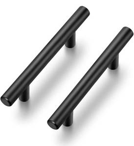 lot 31122 image: Ravinte 30 Pack  5 Inch Cabinet Pulls Matte Black Stainless Steel Kitchen Drawer Pulls Cabinet Handles 5 InchLength, 3 Inch Hole Center