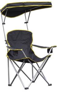 lot 32778 image: Quik Shade Heavy Duty Max Shade Extra Wide Folding Camp Chair with Tilt UV Sun Protection Canopy