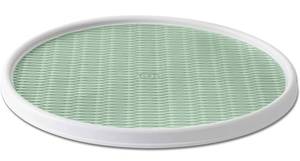lot 32786 image: Copco Non-Skid Pantry Cabinet Lazy Susan Turntable, 18-Inch, WhitePistachio