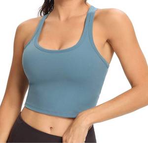 lot 32790 image: Lemedy Women Racerback Sports Bra Removable Padded Workout Yoga Crop Tank Top