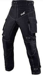 lot 32799 image: Motorcycle Pants for Men Dualsport Motocross Motorbike Pant Riding Overpants Enduro Adventure Touring Waterproof CE Armored All-Weather (Waist32-34 Inseam34) Black