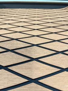 lot 32800 image: Marine Teak Decking Sheet for Boat Yacht Flooring Mat 27.574.8 Rhombus Pattern