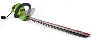 lot 32803 image: Greenworks 4 Amp 22 Corded Electric Dual-Action Hedge Trimmer