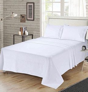 lot 36754 image: Bed Sheets Set Full Size Anvo Luxury Thicker Microfiber Sheets Hypoallergenic Soft 1800 Thread Count 16 inch Deep Pocket, White