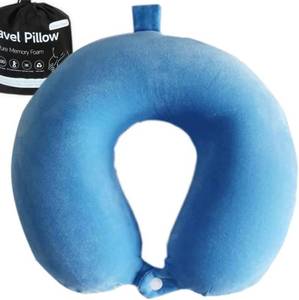 lot 31143 image: Travel Pillow,Airplane Neck Pillow for Traveling,100% Pure Memory Foam U Shaped Neck Pillow,Super Lightweight Portable Headrest Great for Airplane Chair, Car,Home,Office Blue