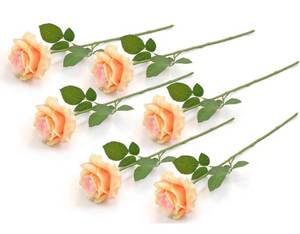 lot 31152 image: Lot of 2 - DII Decorative Floral Collection Home Dcor Flowers, 22, Yellow Roses, 6 Piece