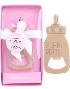 lot 31168 image: Pack of 16 Poppin Bottle Opener Baby Shower Favors Gift with Exquisite Packaging Box,Girl Baby Shower Souvenirs For Guests Baby Shower Party Decor Supplies by WeddParty (Pink 16pcs)