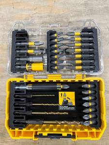 lot 31176 image: Dewalt Drill and Screwdriver Bit Set with Case. Missing one bit