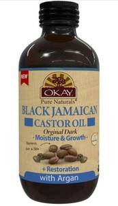 lot 32824 image: Okay Black Jamaican Castor Oil 4 Oz - Lot of 8
