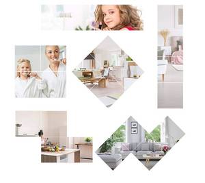 lot 32847 image: EVENLIVE� Full Length Mirror Tiles, Frameless Wall Mirror 12 Inch 4 pcs, Body Mirror, Long Mirror, Gym Mirrors for Home Gym, for Door, Closet , Room