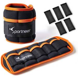lot 32864 image: Sportneer Ankle & Wrist Weights Set 2lb, Fully Adjustable Weights Ankle Weight Wrist Weight Straps for Fitness, Walking, Running, Jogging, Exercise, Gym,Workout  0.5-2 lbs Per Ankle, 2 Pack 1-4 lbs