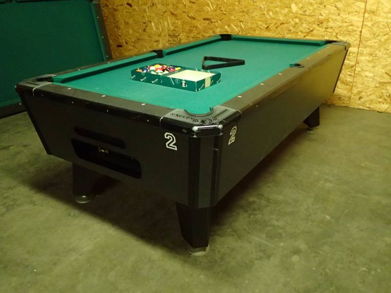 Valley Black Cat 7ft Coin Operated Pool Table Pool Hall, Restaurant, Games and Dining Auction