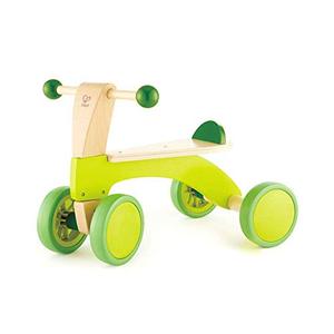lot 31418 image: Hape Scoot Around Ride On Wood Bike  Award Winning Four Wheeled Wooden Push Balance Bike Toy for Toddlers with Rubberized Wheels, Bright Green