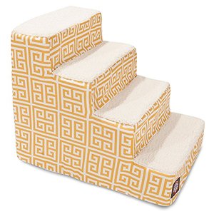lot 31429 image: 4 Step Portable Pet Stairs By Majestic Pet Products Citrus Towers Steps for Cats and Dogs, Orange
