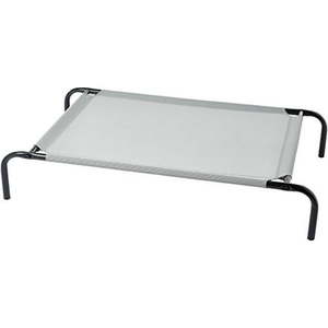 lot 47001 image: Basics Cooling Elevated Pet Bed Medium, Grey  (43 x 26 x 7.5 Inches)  Missing some screws