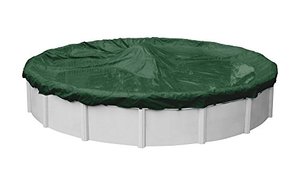 lot 47427 image: 2 Robelle 3224-4 Dura-Guard Winter Pool Cover for Round Above Ground Swimming Pools, 24-ft. Round Pool