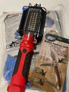lot 1285 image: Stockman Knife, LED rechargeable magnetic Light, Standard Duty Tarp