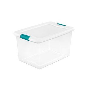 lot 1396 image: Sterilite 16 Gallon Latch Plastic Storage Box (Set of 4)