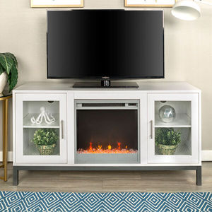 lot 1331 image: Walker Edison Avenue Wood Fireplace TV Stand