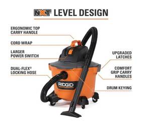 lot 1370 image: RIDGID 9 Gal. 4.25-Peak HP NXT WetDry Vac
