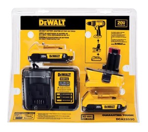 lot 1373 image: DEWALT 18-Volt to 20-Volt MAX Lithium-Ion Battery Adapter Kit